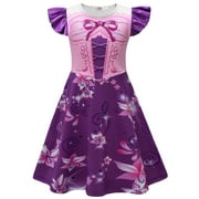 Girls Purple Sophia Princess Costume Birthday Party Dress Cosplay Nightdress Outfits